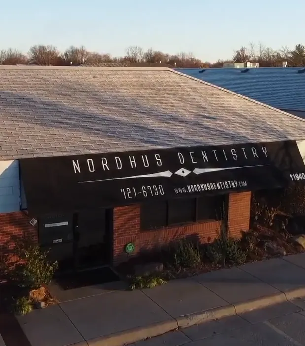 The Nordhus Dentistry building and its sign on West Central Avenue, Wichita.