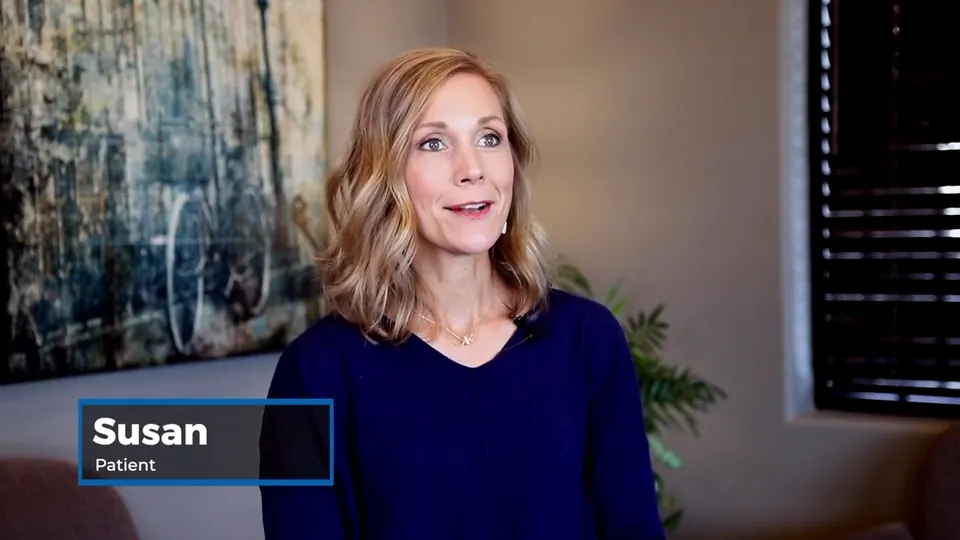 Poster frame from the practice&rsquo;s video &ldquo;Susan Trusts Dr. Nordhus&rdquo;.